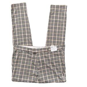 Topman Men's Trousers Stretch Skinny Dress Pants 36x36 Plaid Check Black Pink